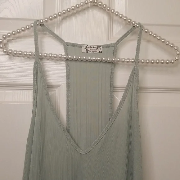 Free People Intimately Mint Green Slinky Slink Tank Top - Picture 3 of 12